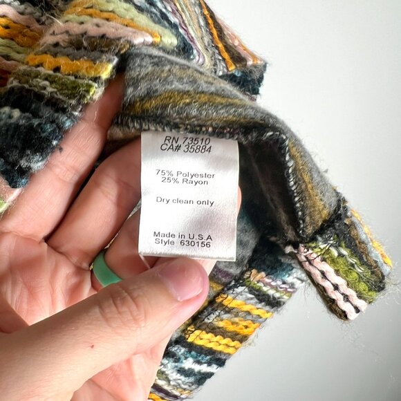 Ivy Jane 3D Wiggle Yarn Chunky Knit Short Sleeve Cropped Sweater Boho Sz S/M - Picture 3 of 4